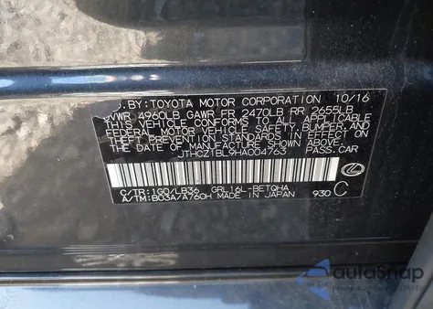 2017 Lexus Gs 350 F Sport from USA, damaged, VIN JTHCZ1BL9HA004763